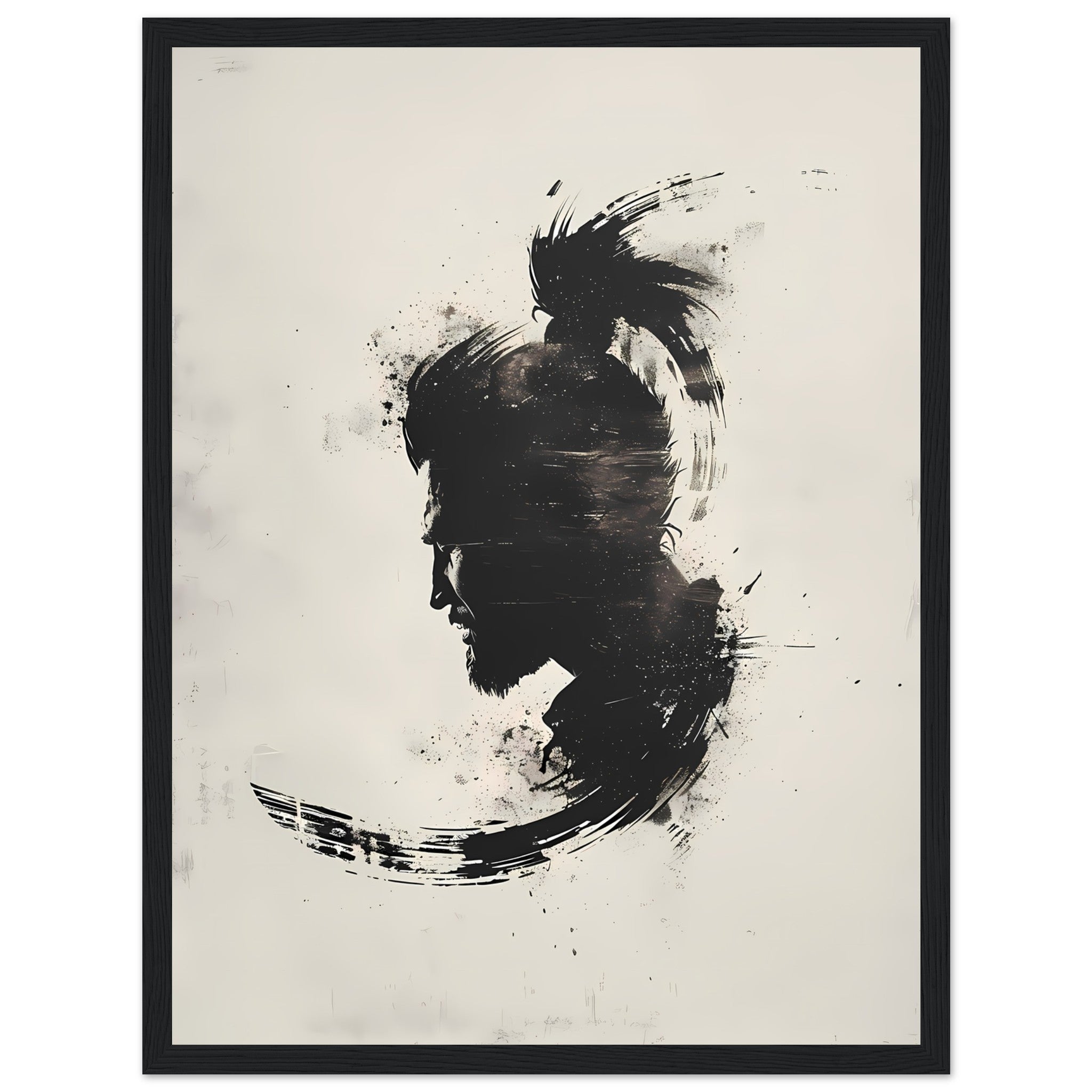 Abstract brush strokes in warm earth tones on a rough-textured canvas effect — modern minimalist wall art.