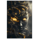 Medusa portrait with glowing snakes and golden eyes — dramatic Greek mythology art print.
