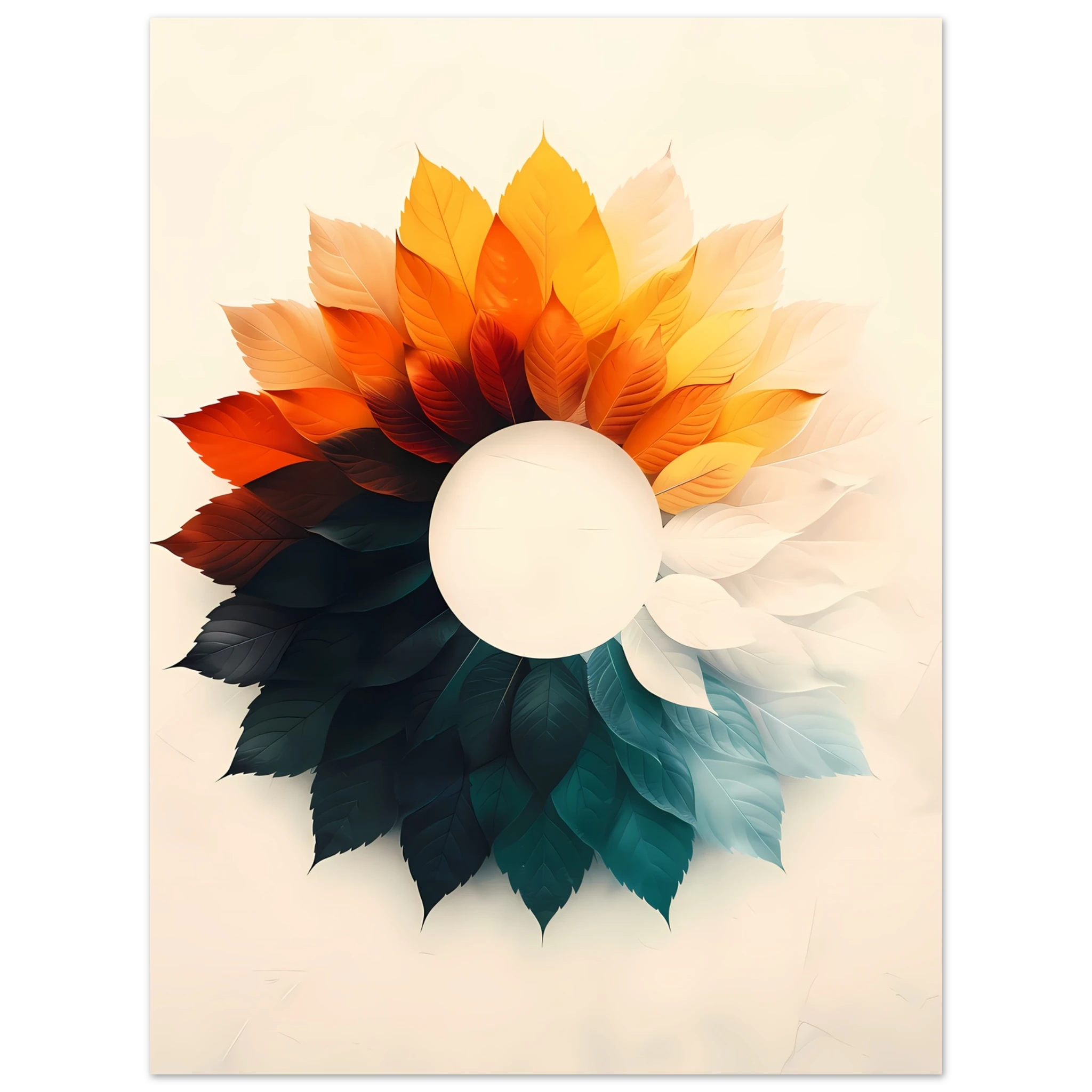 Minimal circular gradients forming a subtle optical illusion in a clean geometric layout.