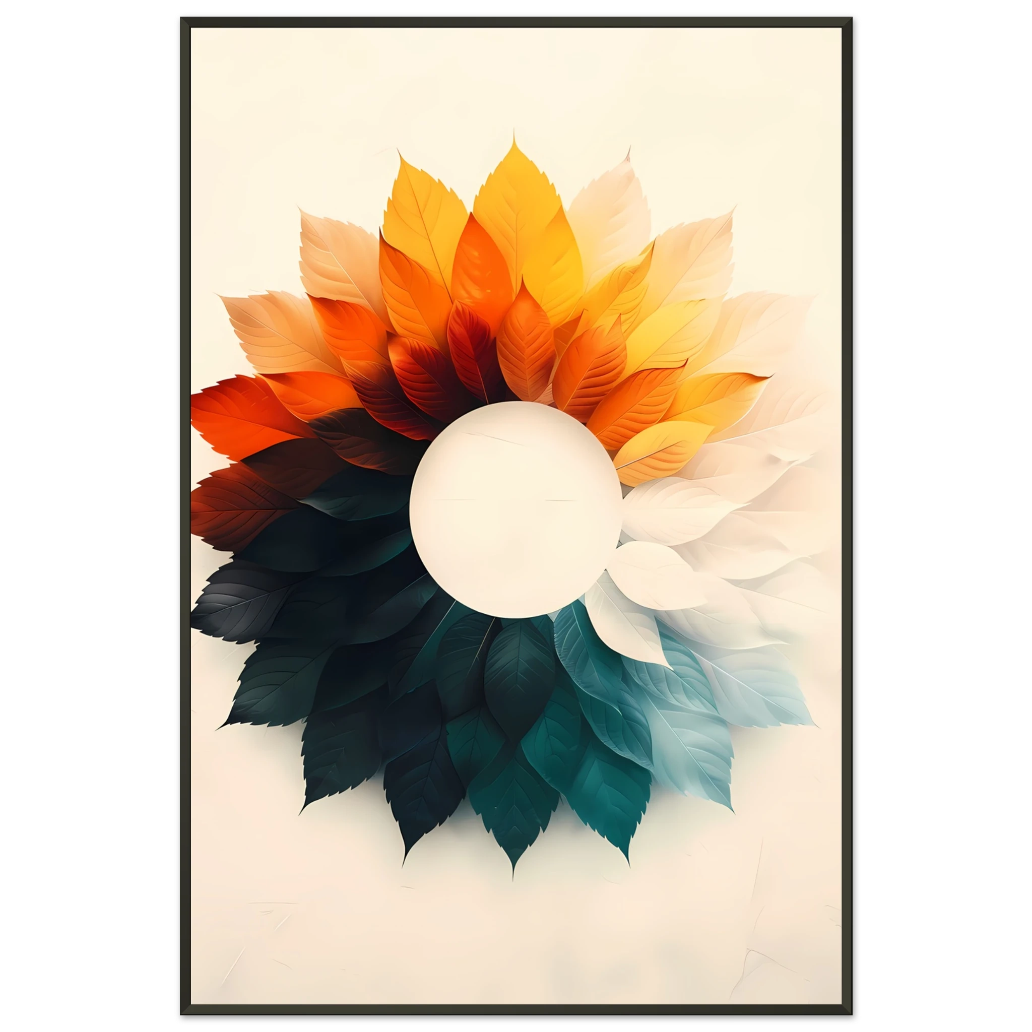 Minimal circular gradients forming a subtle optical illusion in a clean geometric layout.