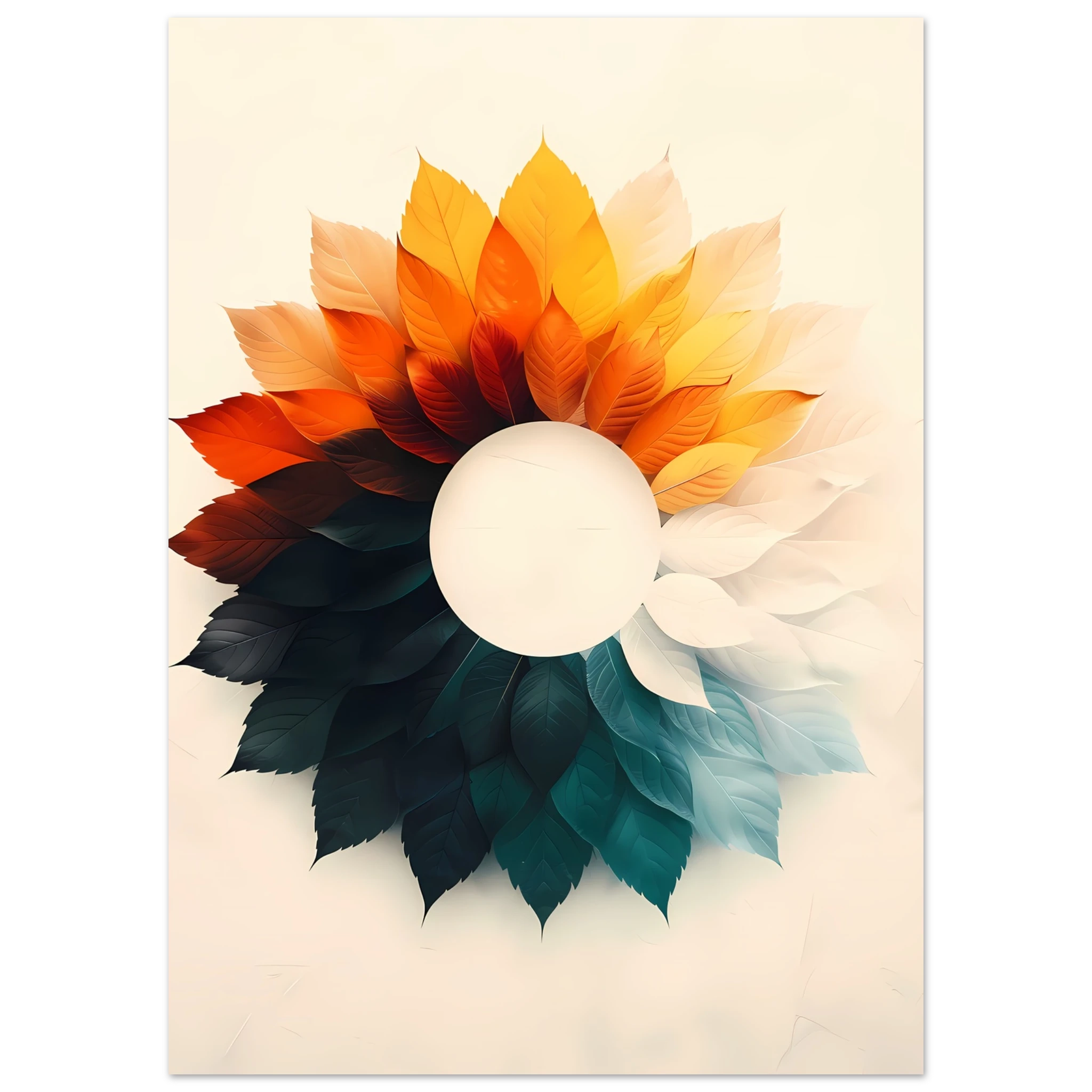 Minimal circular gradients forming a subtle optical illusion in a clean geometric layout.