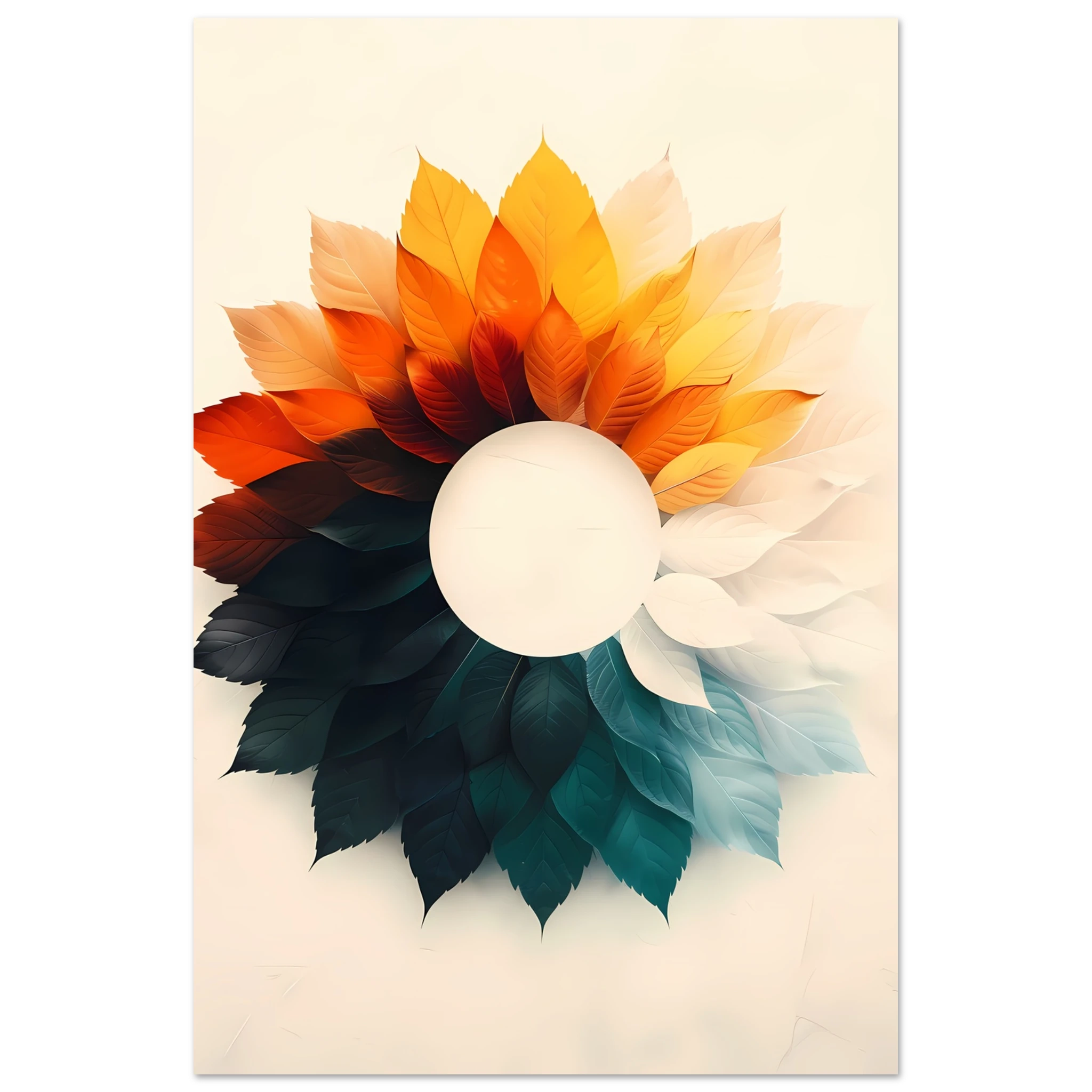 Minimal circular gradients forming a subtle optical illusion in a clean geometric layout.