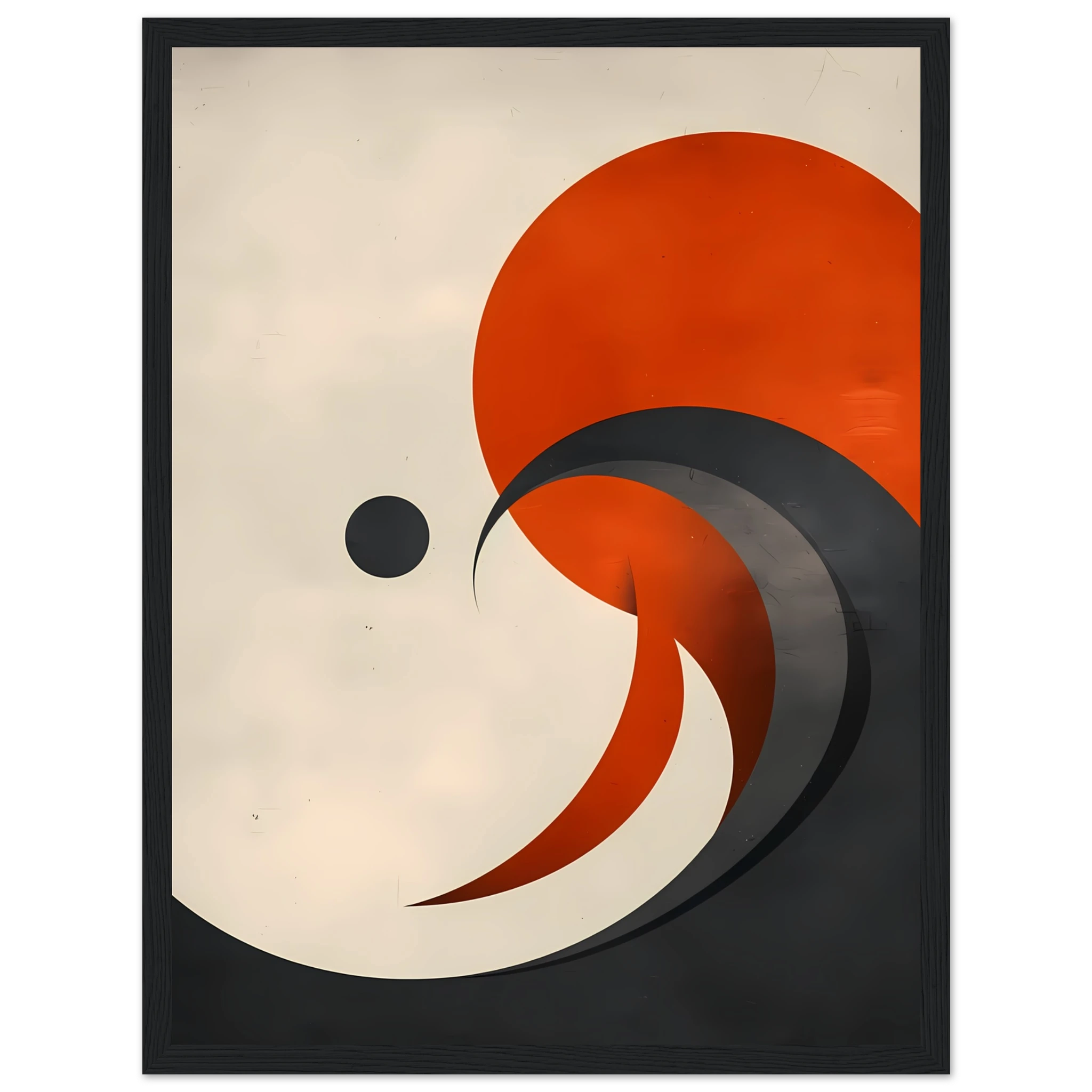 Abstract terracotta and cream wave forms with smooth matte look — warm minimalist wall art.