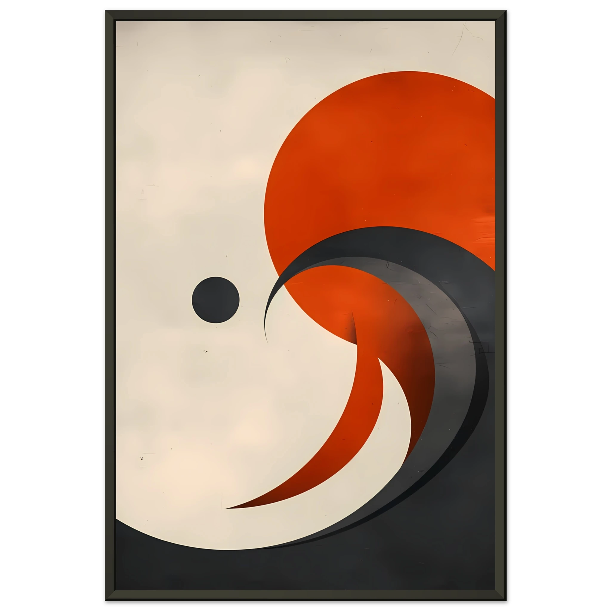 Abstract terracotta and cream wave forms with smooth matte look — warm minimalist wall art.