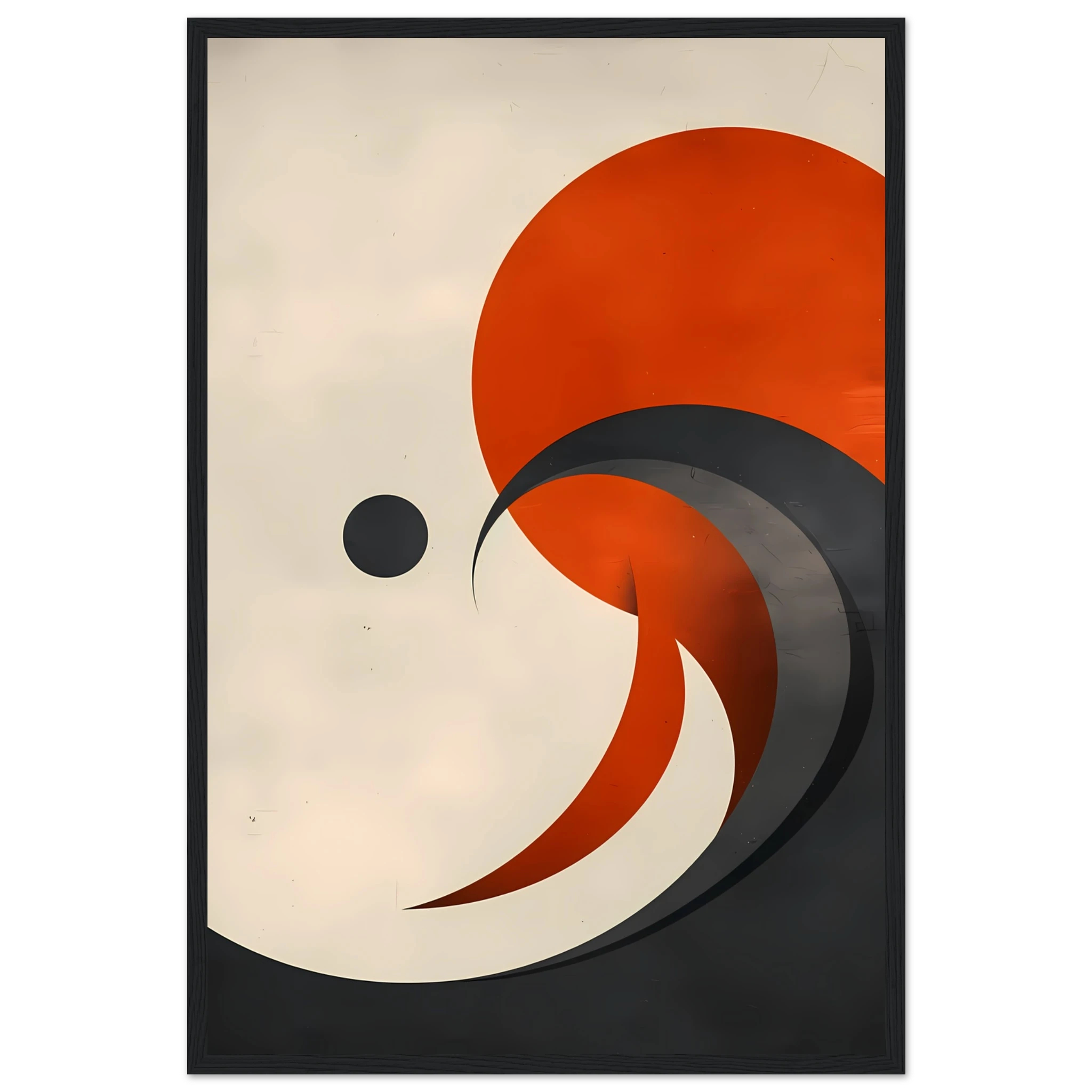 Abstract terracotta and cream wave forms with smooth matte look — warm minimalist wall art.