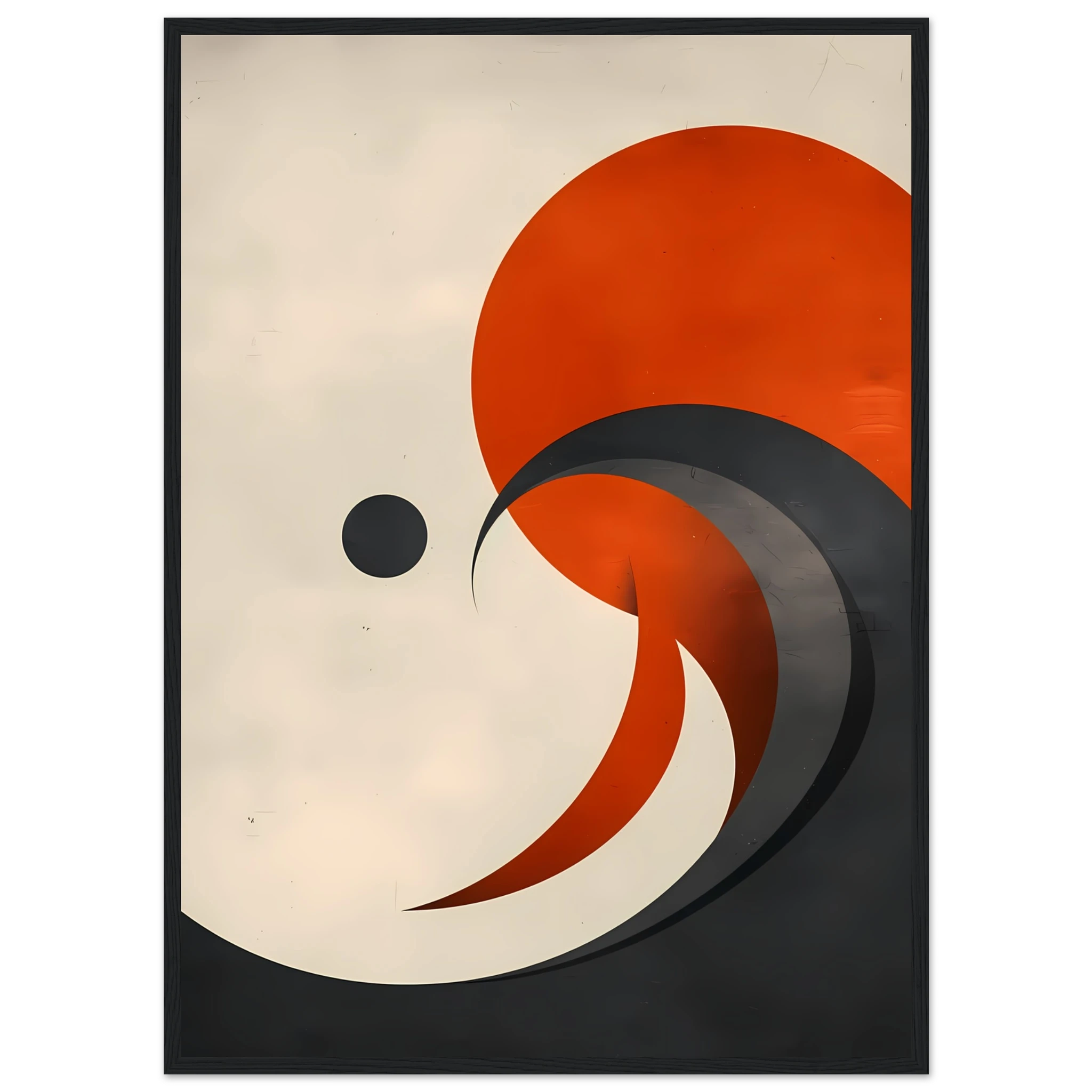 Abstract terracotta and cream wave forms with smooth matte look — warm minimalist wall art.