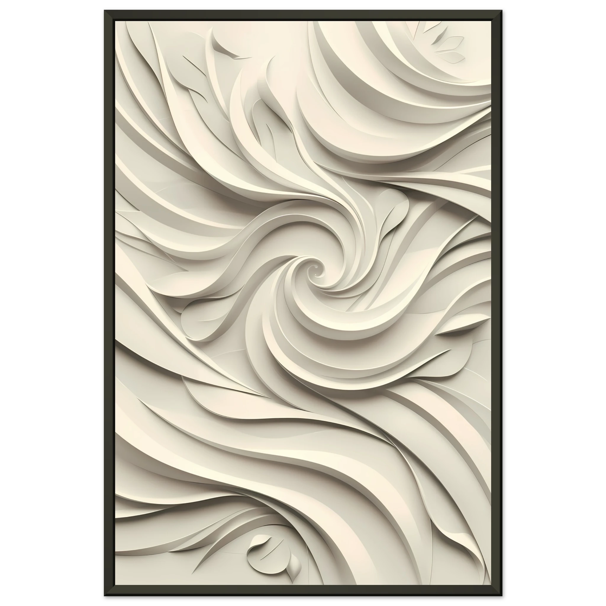 Neutral plaster-like textured curves forming soft sculptural arcs — modern minimalist wall art.