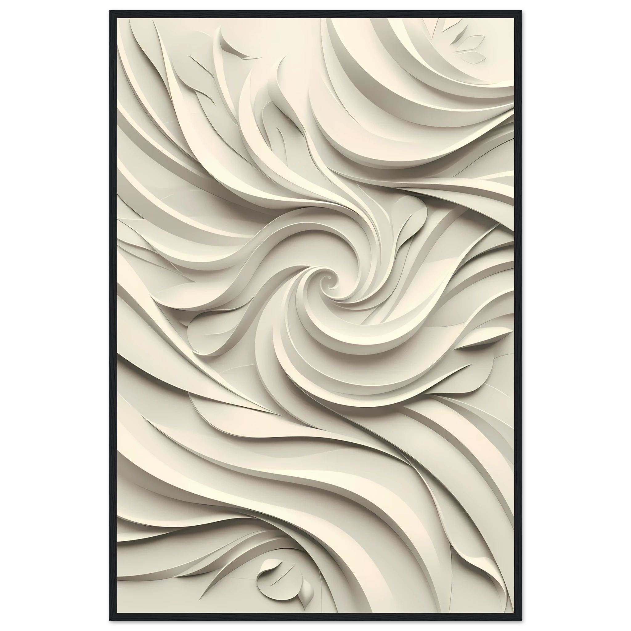 Neutral plaster-like textured curves forming soft sculptural arcs — modern minimalist wall art.