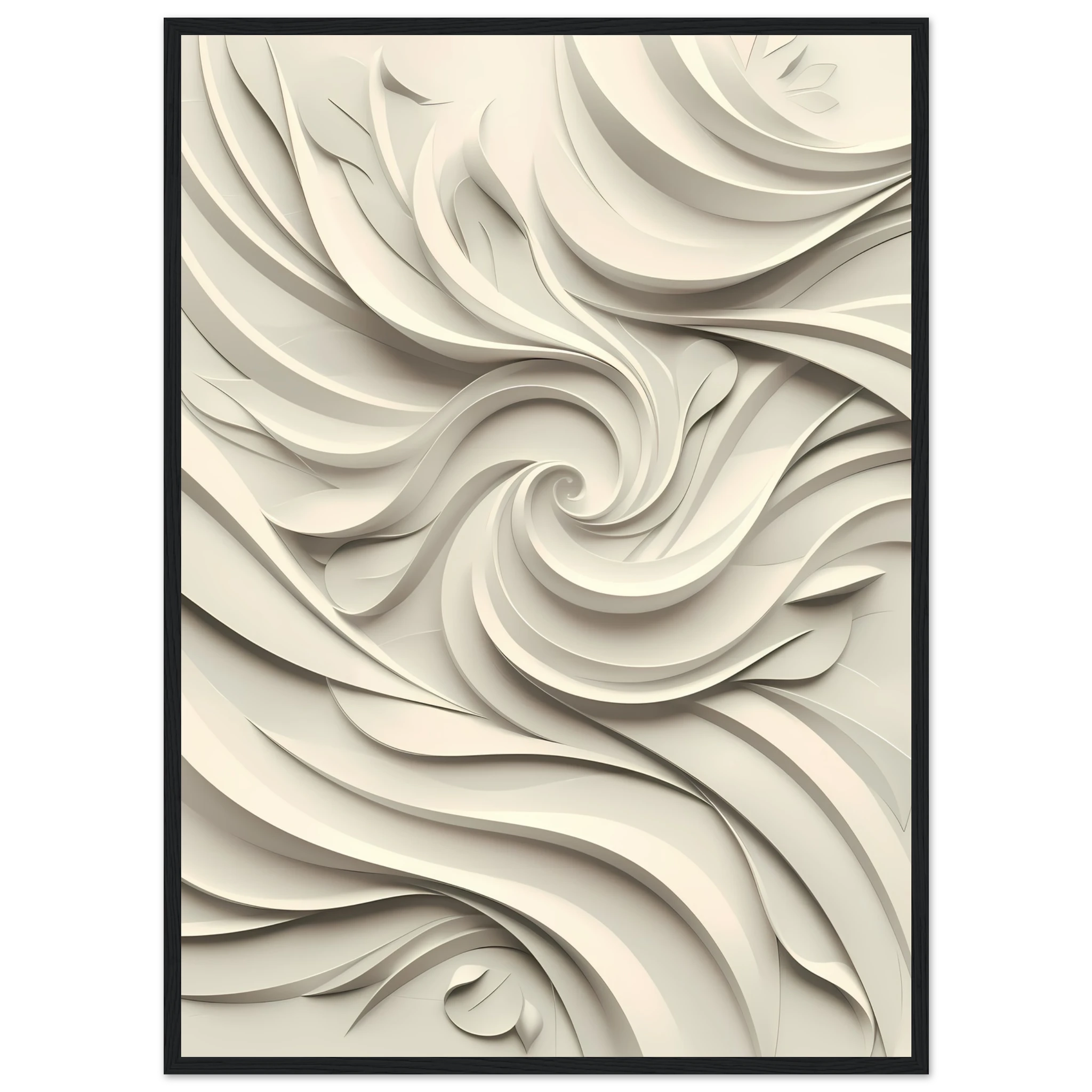 Neutral plaster-like textured curves forming soft sculptural arcs — modern minimalist wall art.