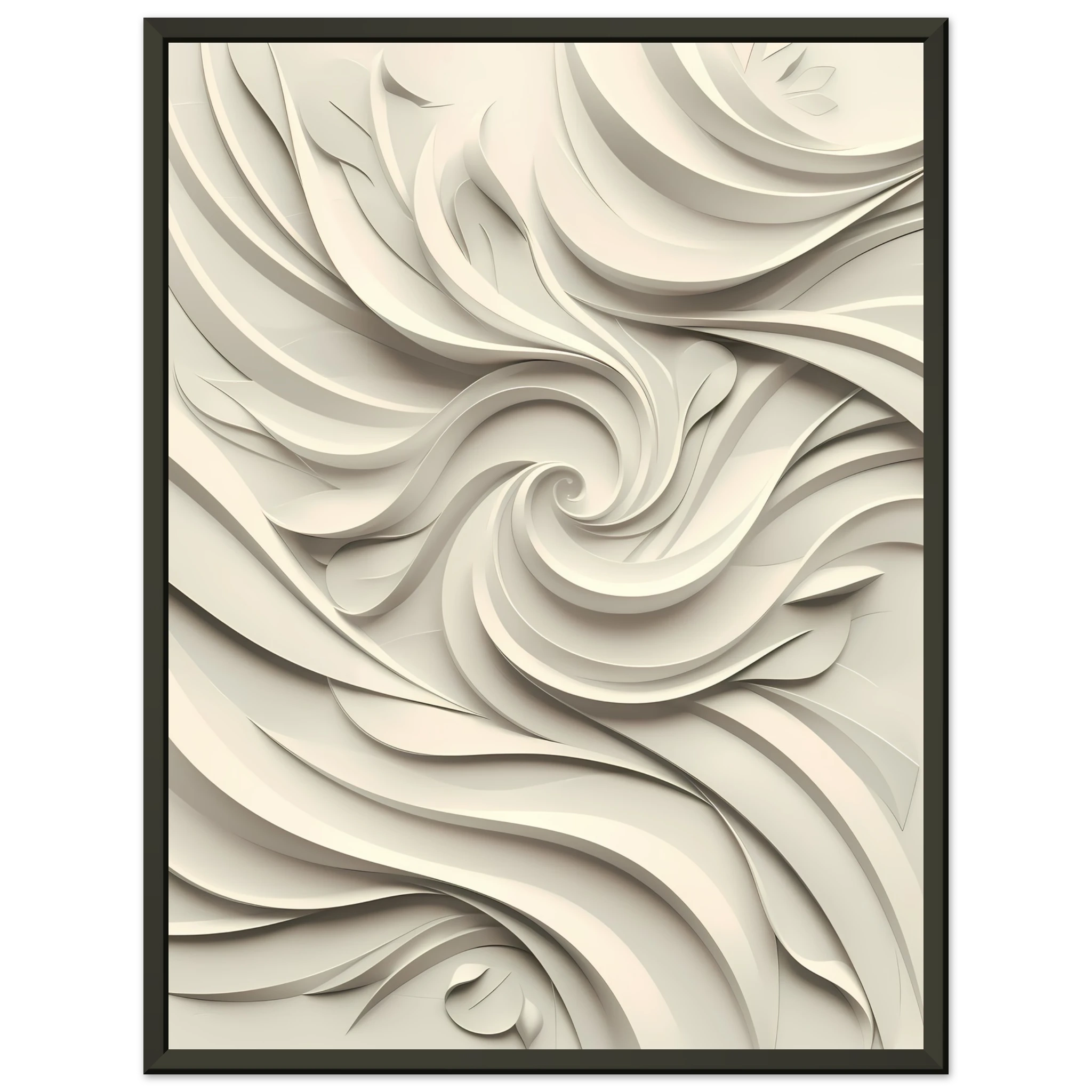 Neutral plaster-like textured curves forming soft sculptural arcs — modern minimalist wall art.