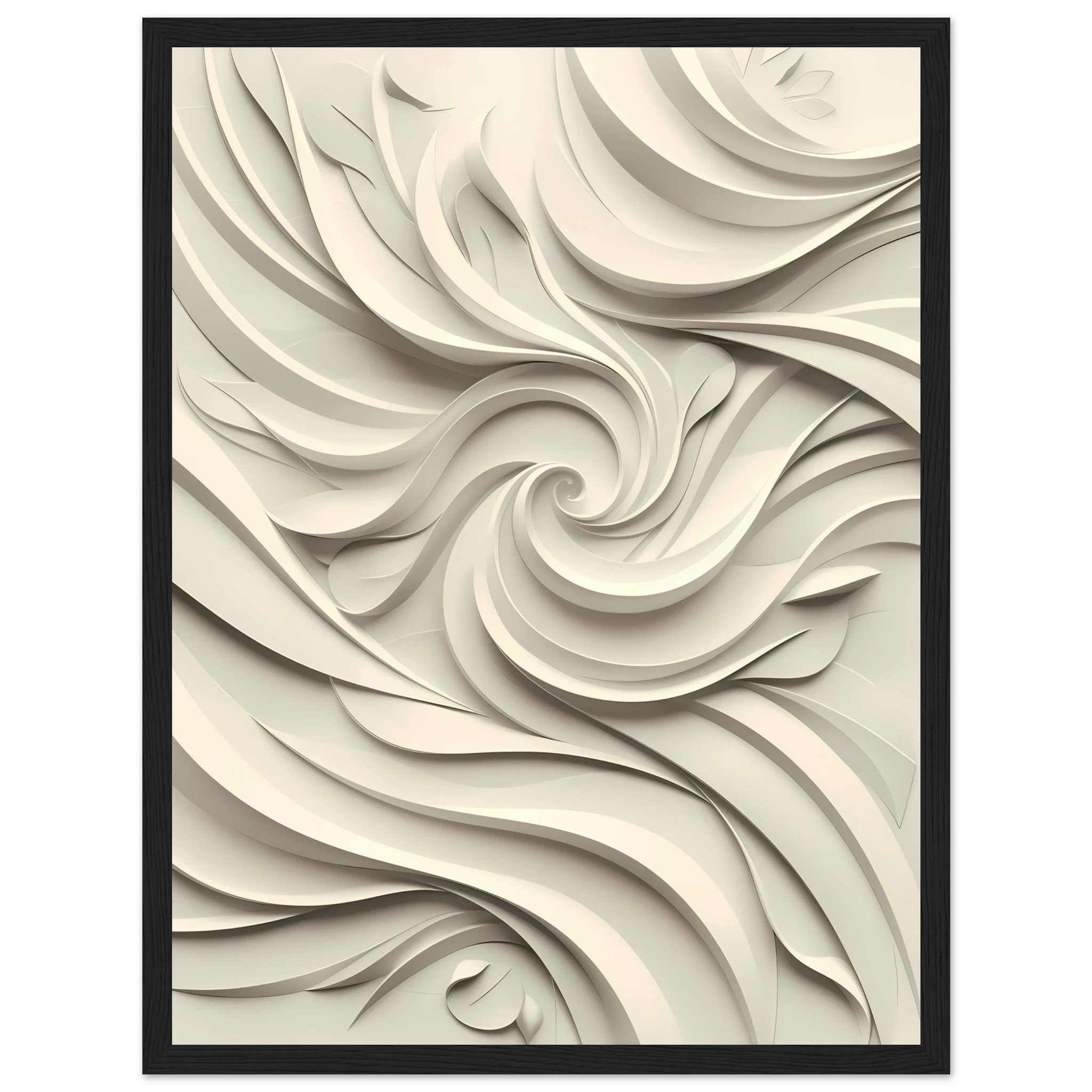Neutral plaster-like textured curves forming soft sculptural arcs — modern minimalist wall art.