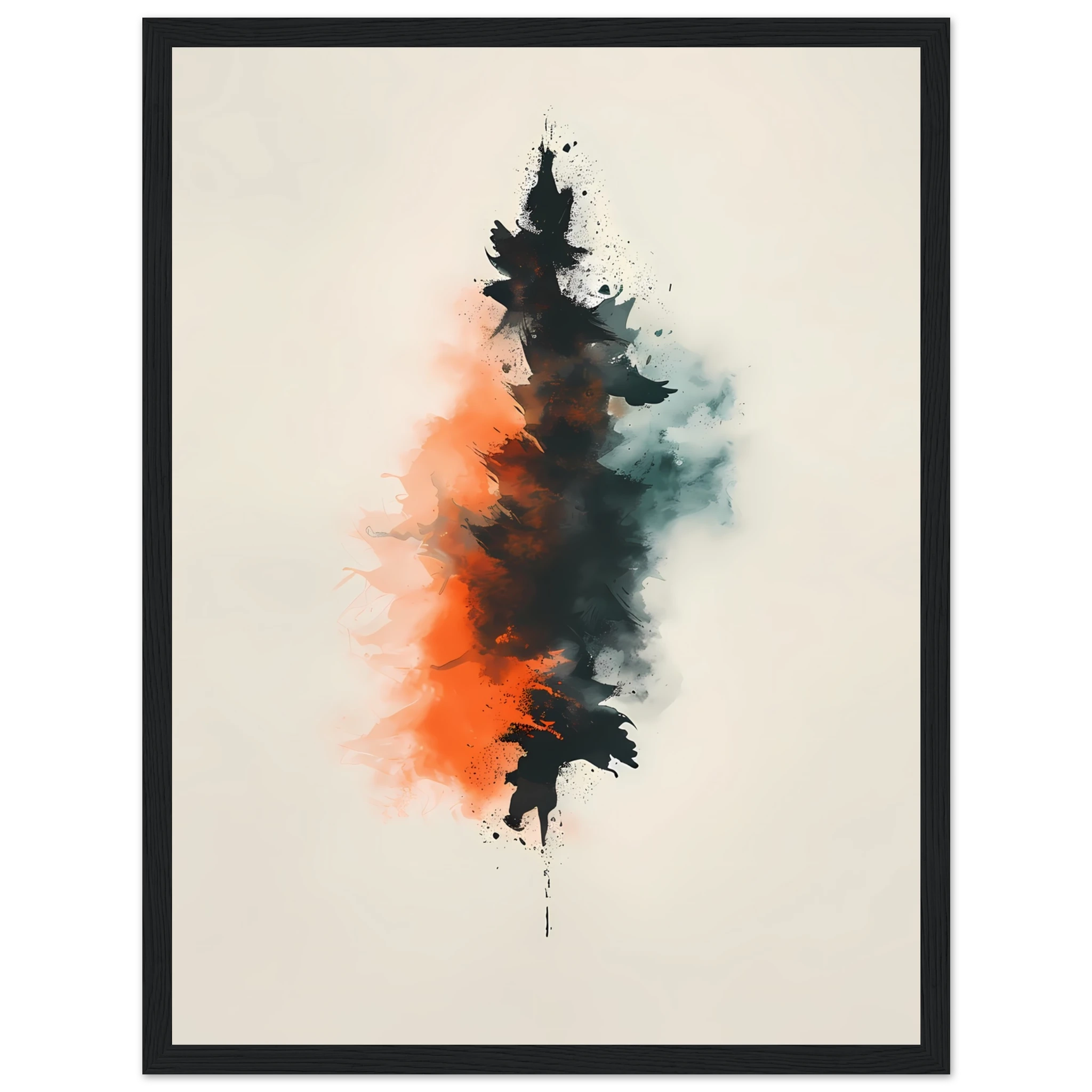 Soft pastel watercolour splashes with gentle bleeding edges on a clean white background — minimalist wall print.