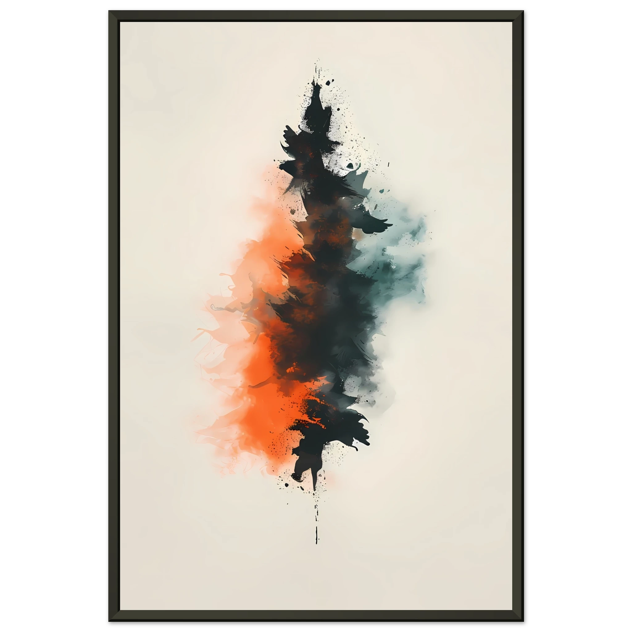 Soft pastel watercolour splashes with gentle bleeding edges on a clean white background — minimalist wall print.