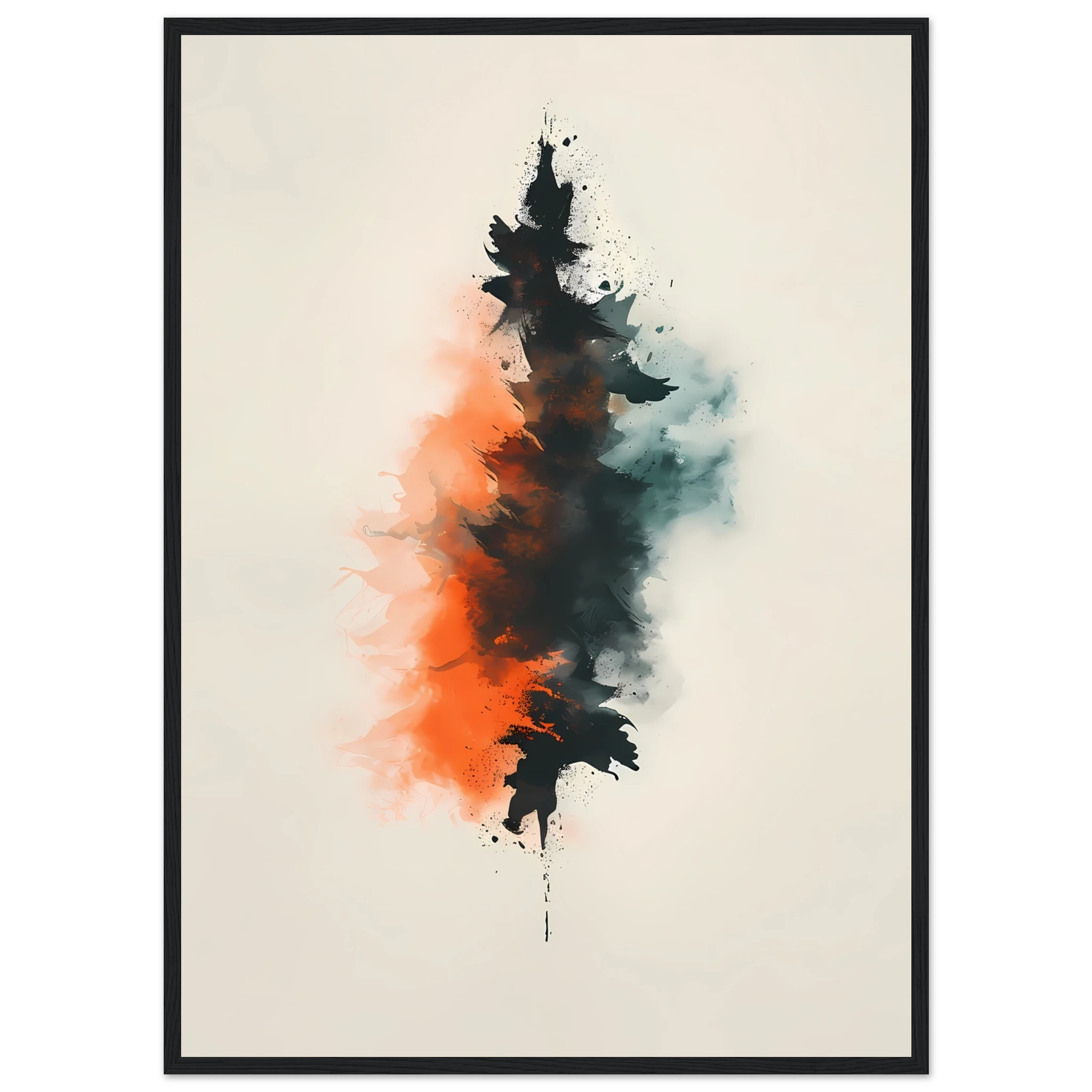 Soft pastel watercolour splashes with gentle bleeding edges on a clean white background — minimalist wall print.