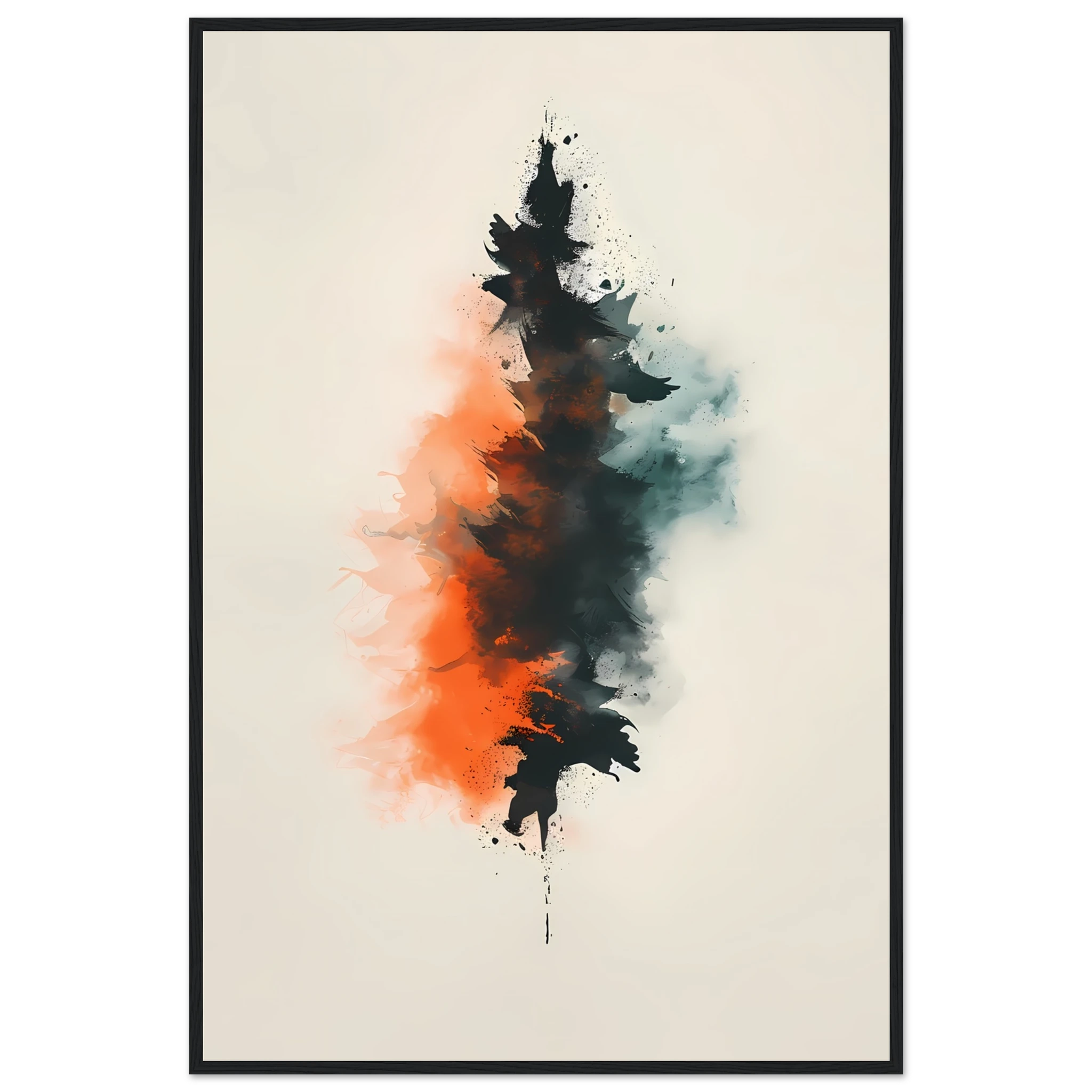 Soft pastel watercolour splashes with gentle bleeding edges on a clean white background — minimalist wall print.