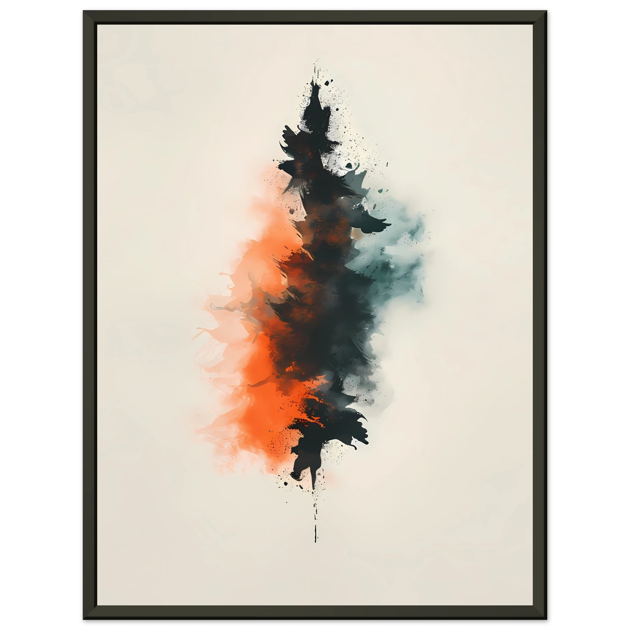 Soft pastel watercolour splashes with gentle bleeding edges on a clean white background — minimalist wall print.