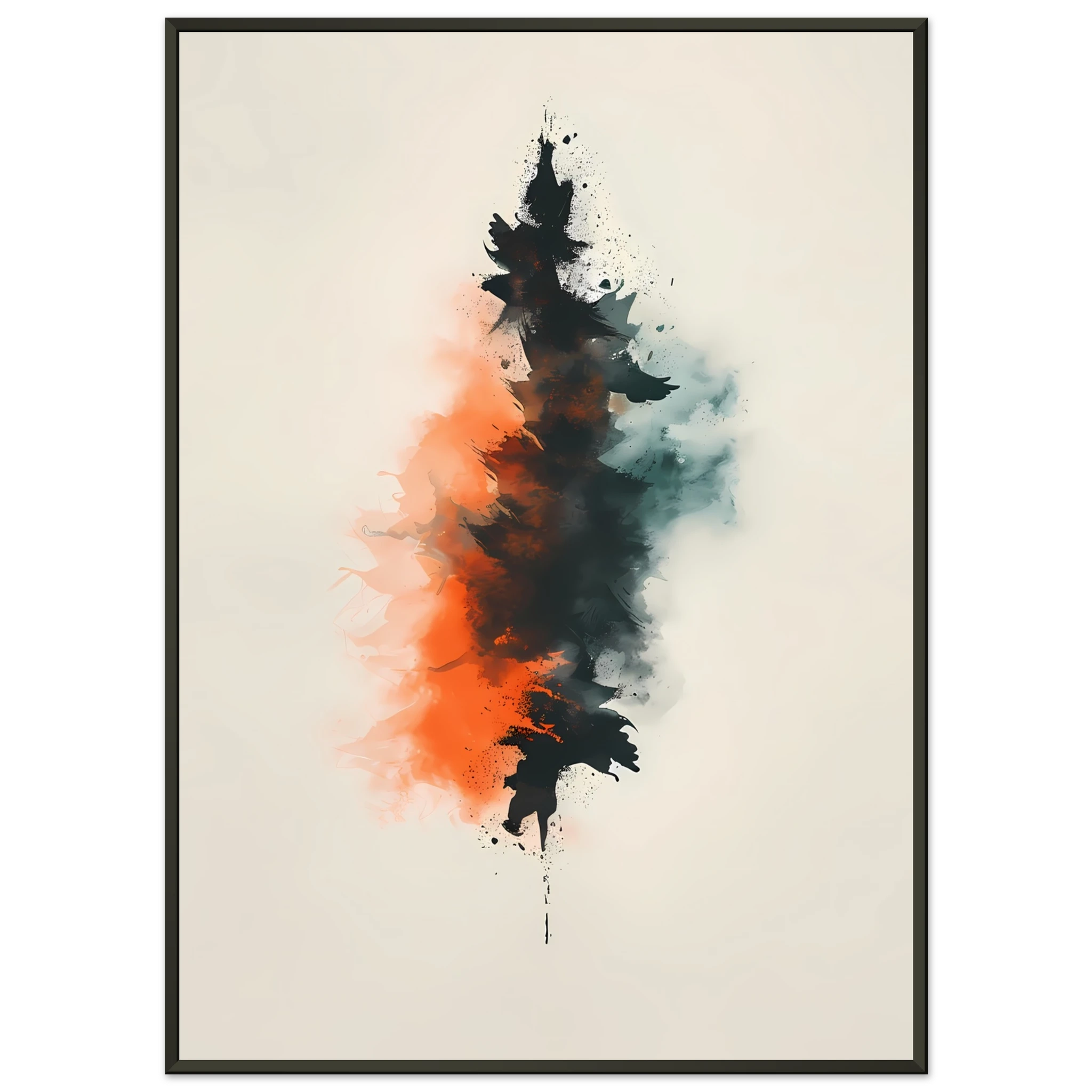 Soft pastel watercolour splashes with gentle bleeding edges on a clean white background — minimalist wall print.