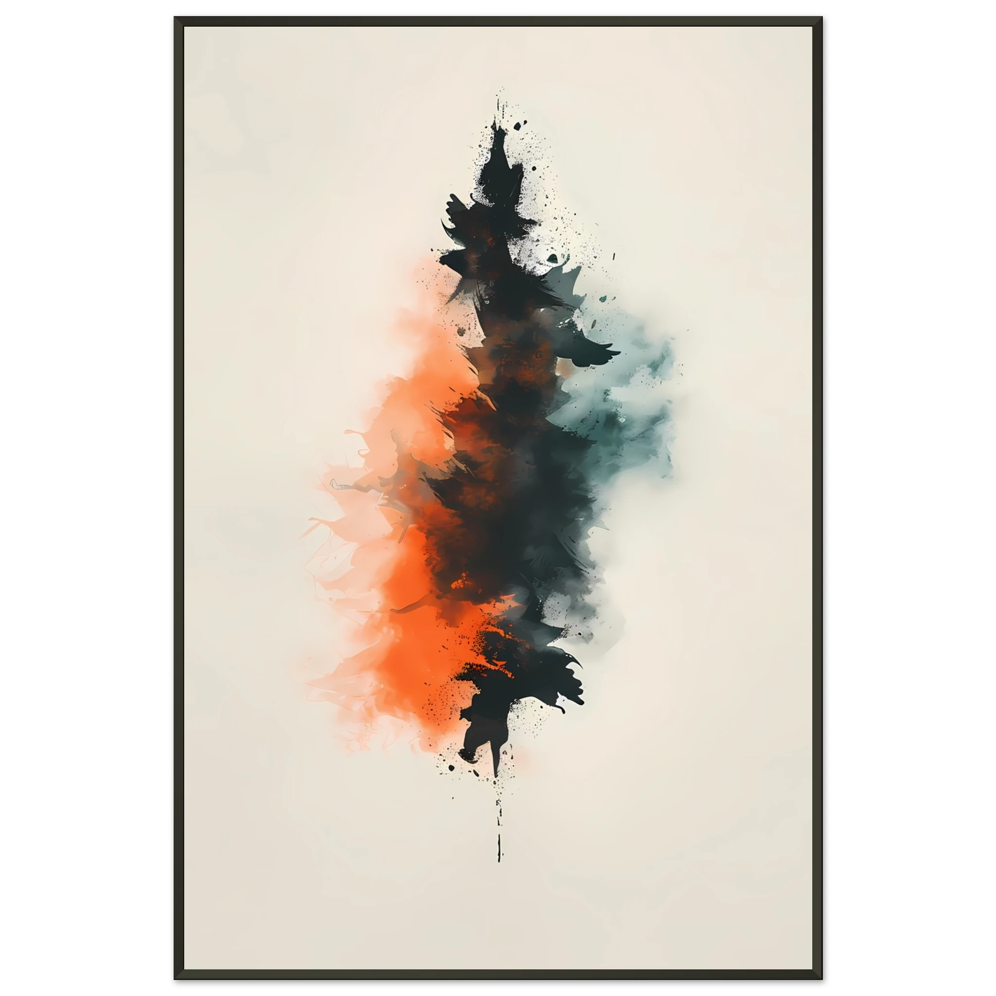 Soft pastel watercolour splashes with gentle bleeding edges on a clean white background — minimalist wall print.