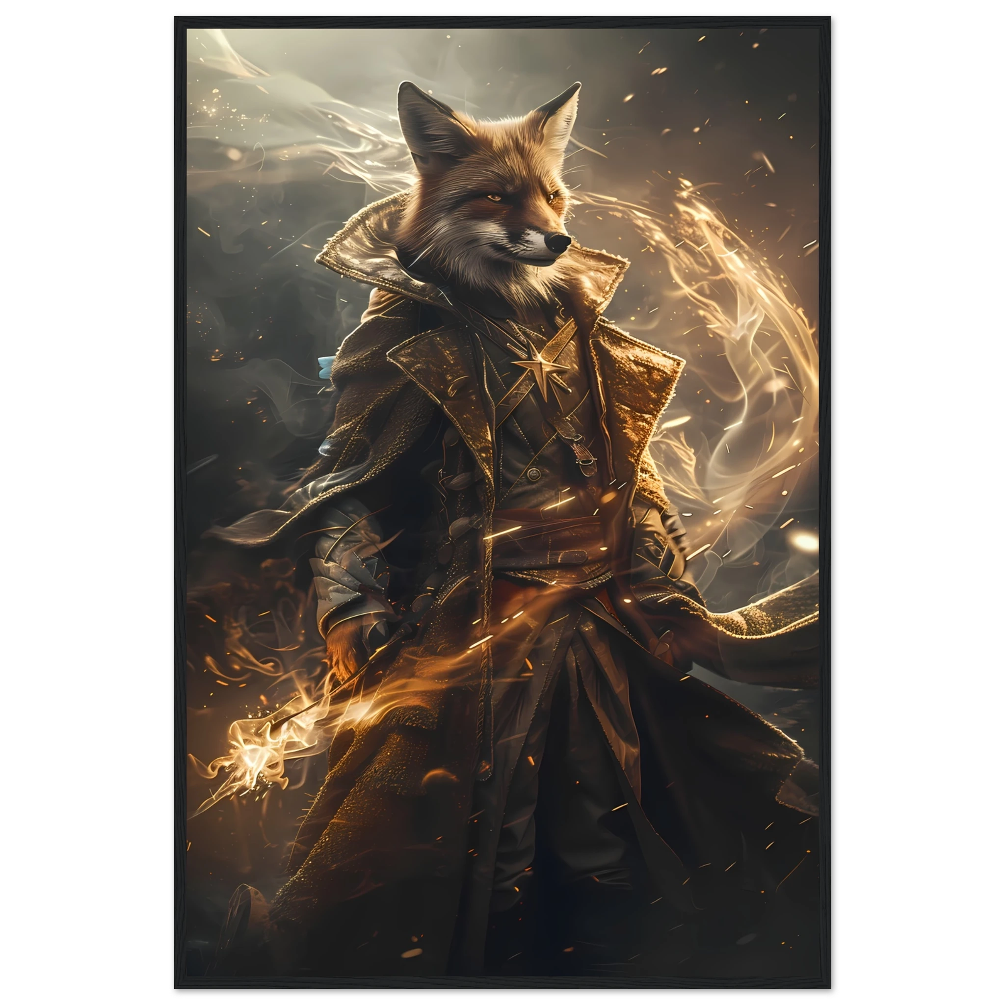 Adorable corgi in pointed hat casting spell with glowing aura — whimsical fantasy pet art.