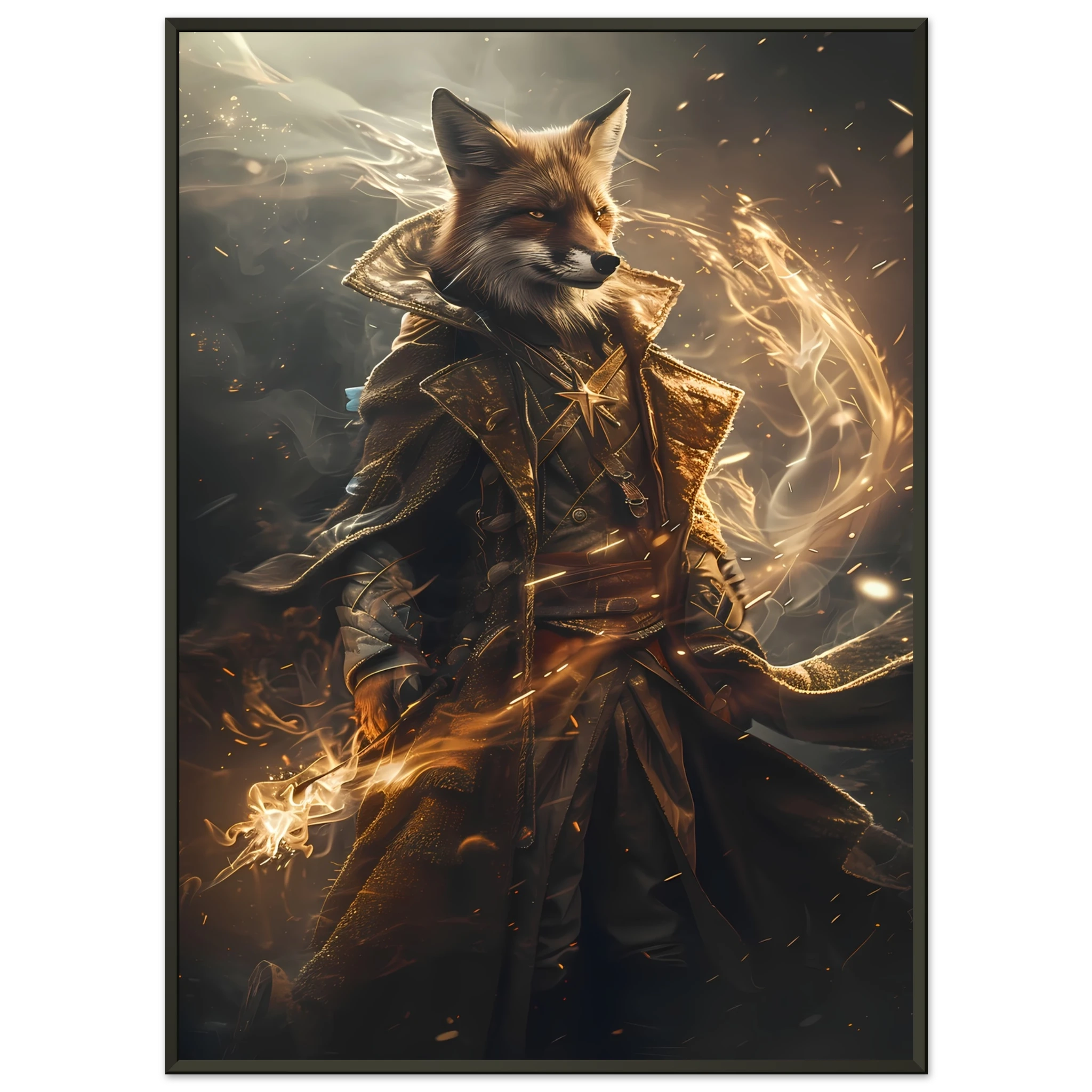 Adorable corgi in pointed hat casting spell with glowing aura — whimsical fantasy pet art.