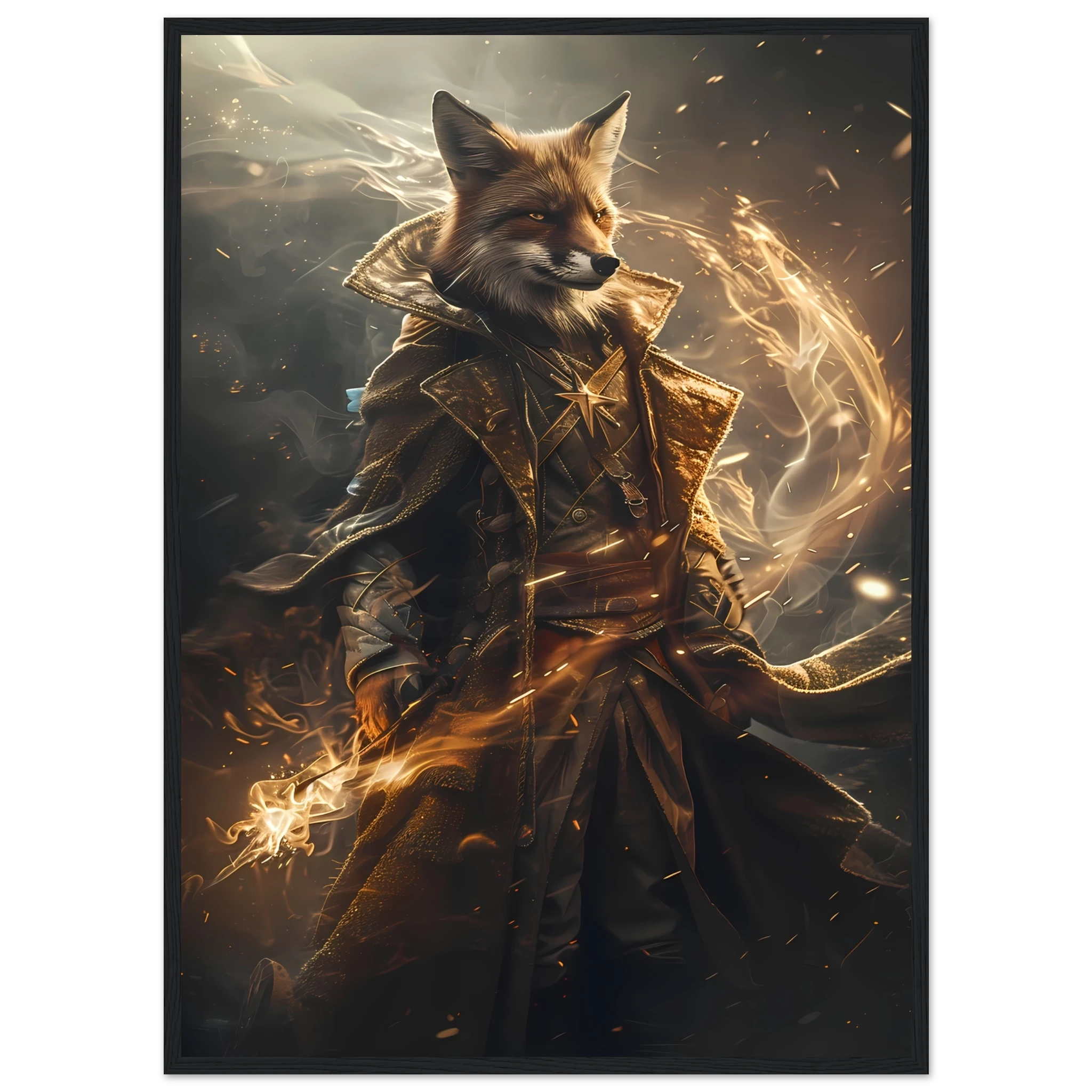 Adorable corgi in pointed hat casting spell with glowing aura — whimsical fantasy pet art.