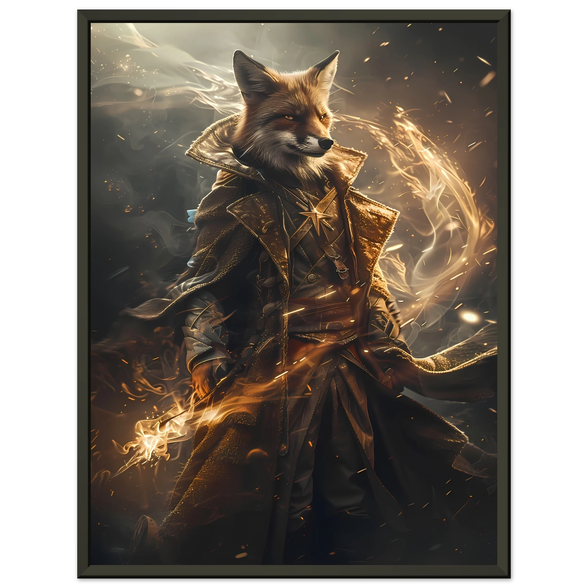 Adorable corgi in pointed hat casting spell with glowing aura — whimsical fantasy pet art.