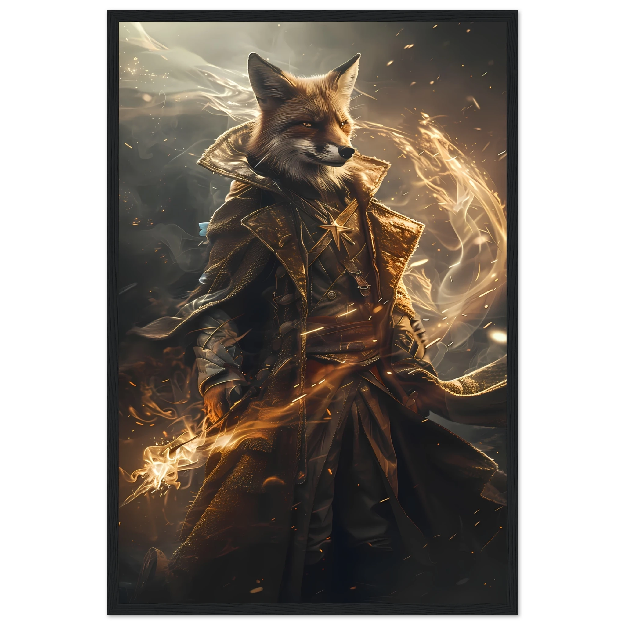 Adorable corgi in pointed hat casting spell with glowing aura — whimsical fantasy pet art.